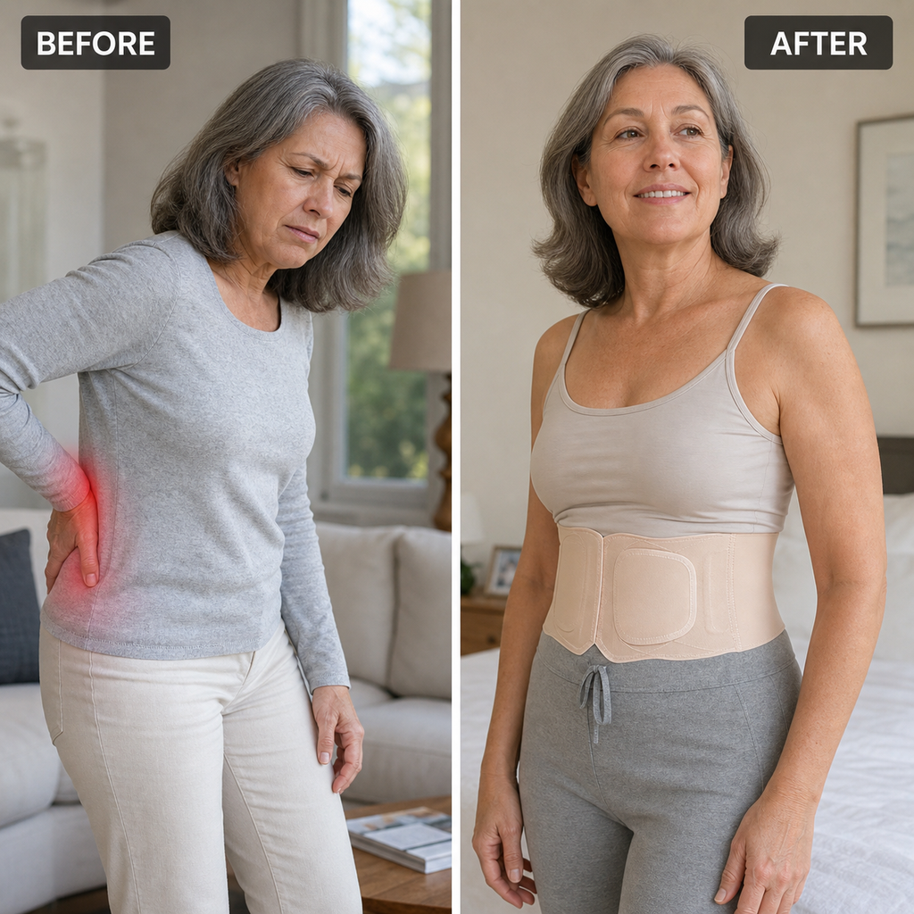 BareSupport before and after lower back relief