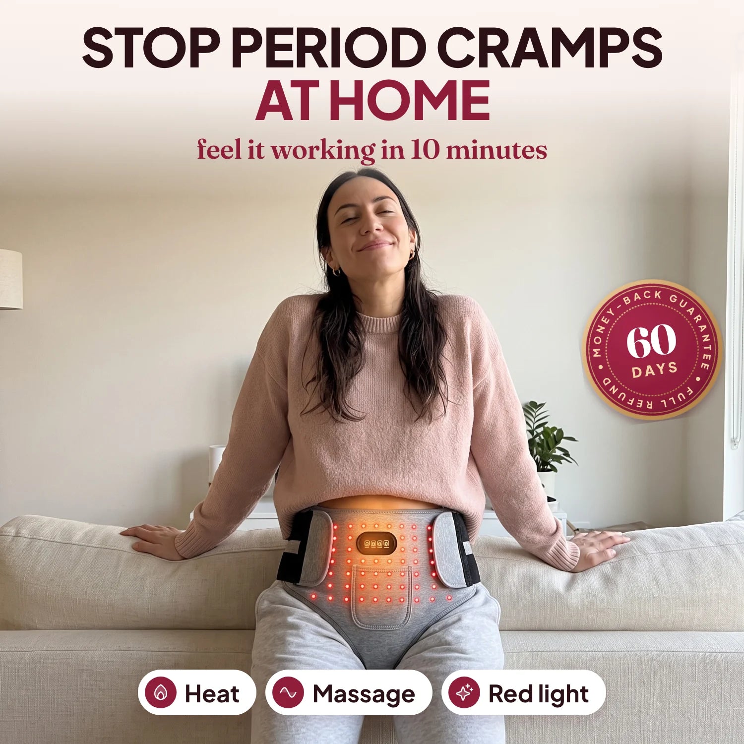 Period Therapy Brief: stop period cramps at home
